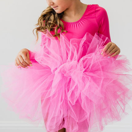 Hot Pink 3/4 Tutu Leotard - Dashing Nova