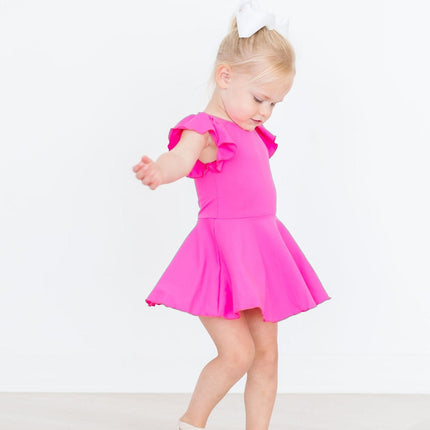 Hot Pink S/S Twirl Leotard - Dashing Nova