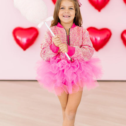 Hot Pink Sequin Jacket - Dashing Nova