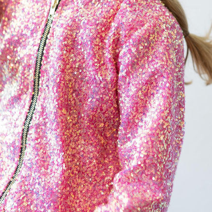 Hot Pink Sequin Jacket - Dashing Nova