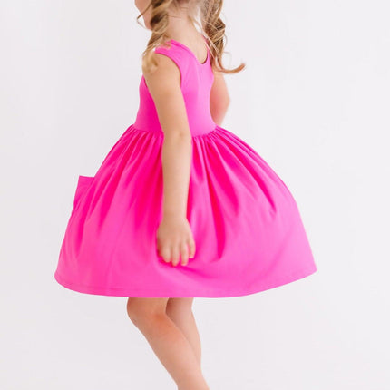 Hot Pink Tank Pocket Twirl Dress - Dashing Nova