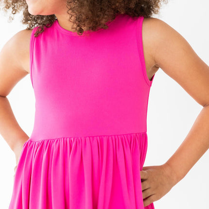 Hot Pink Tank Pocket Twirl Dress - Dashing Nova