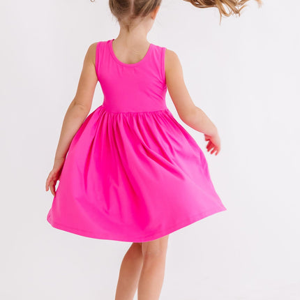 Hot Pink Tank Pocket Twirl Dress - Dashing Nova