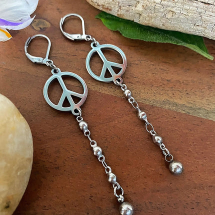 PEACE CHAIN EARRINGS