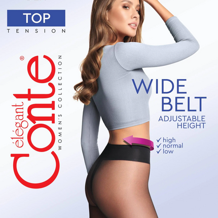 Conte Top 20 Den - Classic Women's Tights Sheer to Waist T-top Low Waist (8S-29SP)