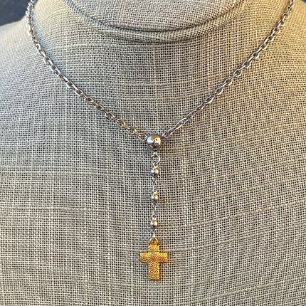 CROSS LARIAT CHOKER