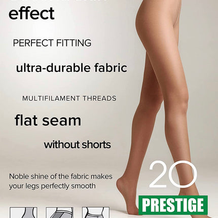 Conte Prestige 20 Den - Classic Sheer to Waist T-top Women's Tights (8S-43SP)