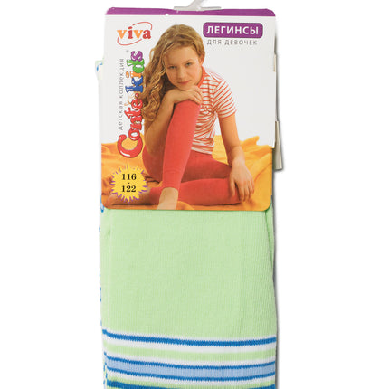 Conte Viva #6С-14СП(006) - Kids Cotton Classic Striped Leggings for Girls