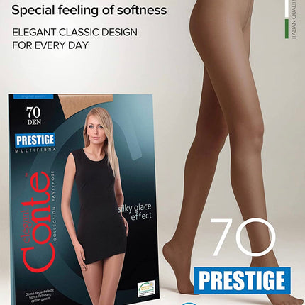 Conte Prestige 70 Den - Classic Dense Semi-Opaque T-Top Women's Tights (8S-50SP)