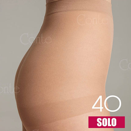 Conte Solo 40 Den - Classic Women's Tights with a Reinforced Shorts (8S-38SP)