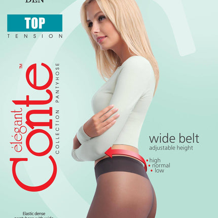 Conte Top 40 Den - Classic Women's Tights Sheer to Waist T-top Low Waist (8S-64SP)