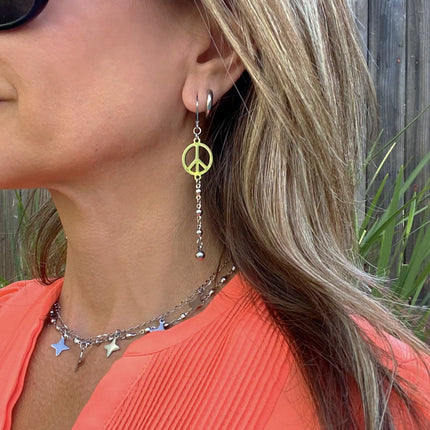 PEACE CHAIN EARRINGS