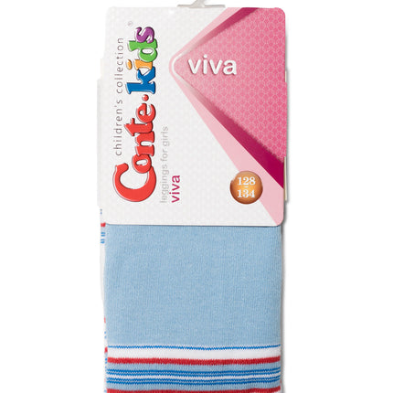 Conte Viva #6С-14СП(007) - Kids Cotton Classic Striped Leggings for Girls