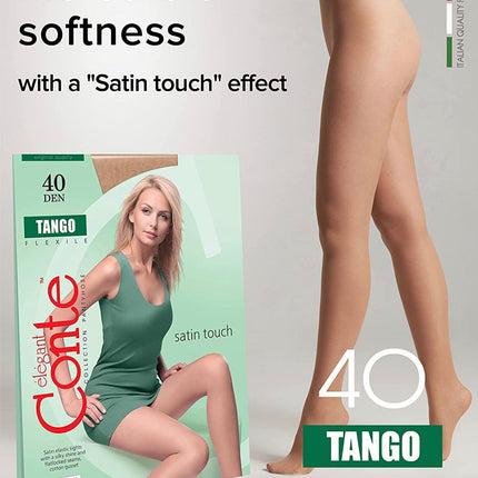 Conte Tango 40 Den - Classic Sheer to Waist T-top Women's Tights (8S-46SP)