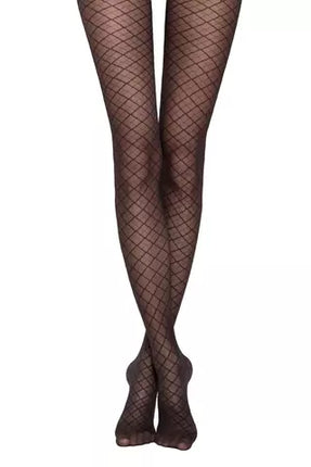 Conte Afina 30 Den - Fantasy Women's Tights with a geometric diamond pattern (19S-105SP)