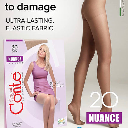 Conte Nuance 20 Den - Classic Women's Tights With a Reinforced Shorts (8С-33СП)