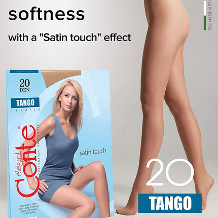 Conte Tango 20 Den - Classic Sheer to Waist T-top Women's Tights (8S-48SP)