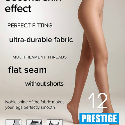 Conte Prestige 12 Den - Classic Sheer to Waist T-top Women's Tights (8S-59SP)
