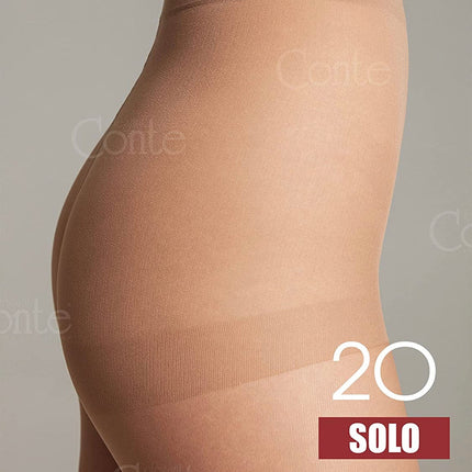Conte Solo 20 Den - Classic Women's Pantyhose with a Reinforced Shorts (8S-39SP)
