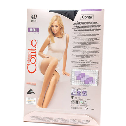 Conte Ideal 40 Den - Classic Women's Tights with a Reinforced Shorts (16С-30СП)