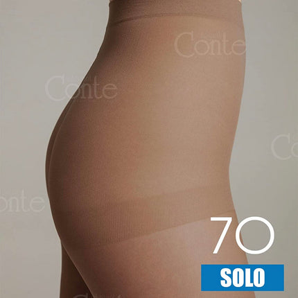 Conte Solo 70 Den - Classic Women's Tights with a Reinforced Shorts (15S-43SP)