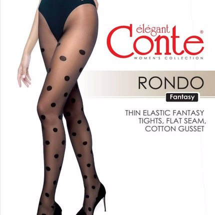 Conte Rondo 20 Den - Fantasy Women's Tights with Large Polka Dots (19С-104СП)