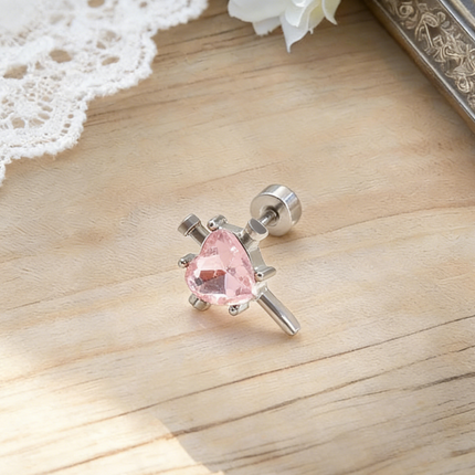 Light Luxury Copper Zircon Cross Earrings