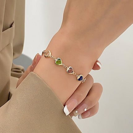 Colorful Geometric Heart Candy Jewelry Set