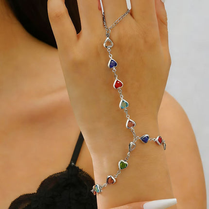 Colorful Geometric Heart Candy Jewelry Set