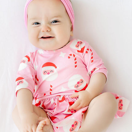 Jingle Bells 3/4 Sleeve Twirl Bodysuit - Dashing Nova