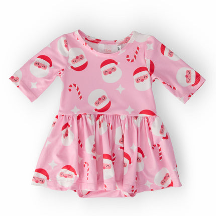 Jingle Bells 3/4 Sleeve Twirl Bodysuit - Dashing Nova