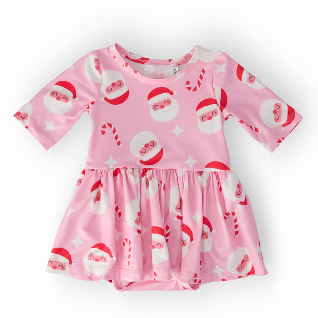 Jingle Bells 3/4 Sleeve Twirl Bodysuit - Dashing Nova