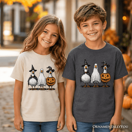 Kids Haunting Honkers Goose T-Shirt, Funny Halloween Costumes Tee for Youth
