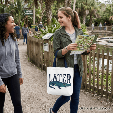 Later Alligator Tote Bag, Funny Gator Sarcastic Animal Gift Shopper