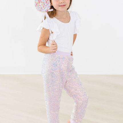 Lavender Sequin Joggers - Dashing Nova