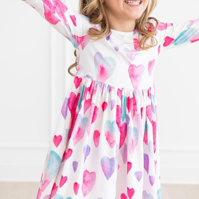 Light Hearted 3/4 Sleeve Pocket Twirl Dress - Dashing Nova