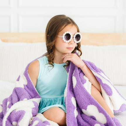 Lilac/Coconut Flower Cozy Blanket - Dashing Nova