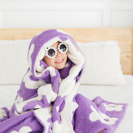 Lilac/Coconut Flower Cozy Blanket - Dashing Nova