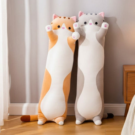 Long Cat Plush Pillow 26 Inch Soft Stuffed Animal for Kids
