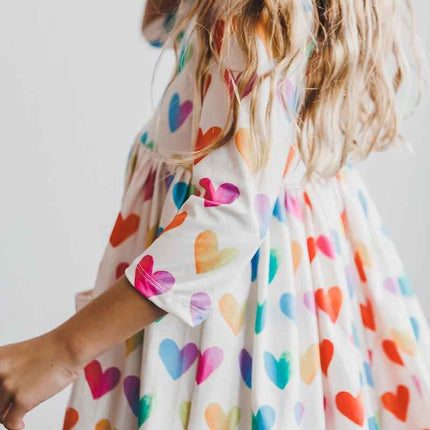 Lotta Love 3/4 Sleeve Pocket Twirl Dress