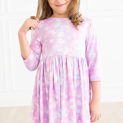 Love Story 3/4 Sleeve Pocket Twirl Dress - Dashing Nova