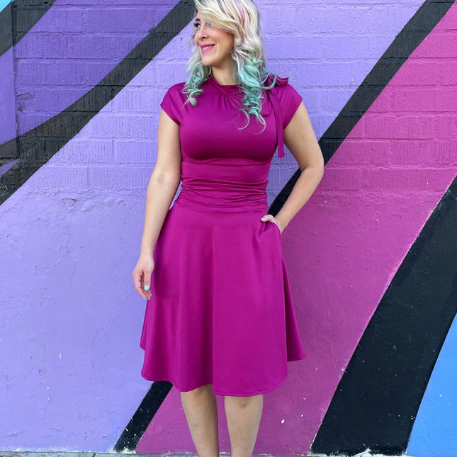 Bombshell Dress in Magenta - 2X only