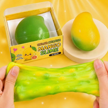 Mango Squeeze ASMR Crunchy Color Change Squishy Stress Relief Fidget Toy