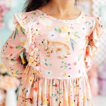 Chicks & Bunnies Ruffle Twirl Dress