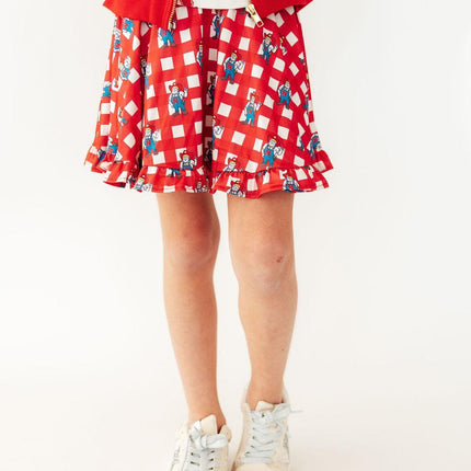 Nebraska Plaid Herbie Husker Twirl Skort