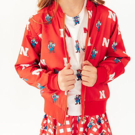 Nebraska Red Herbie Husker Satin Jacket