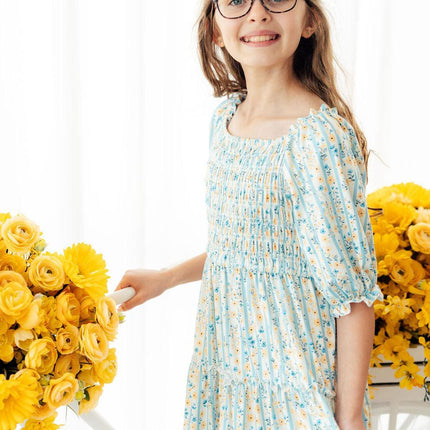 Buttercup Blooms Smocked Ruffle Dress