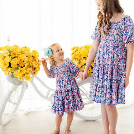 Darling Daisies Smocked Ruffle Dress