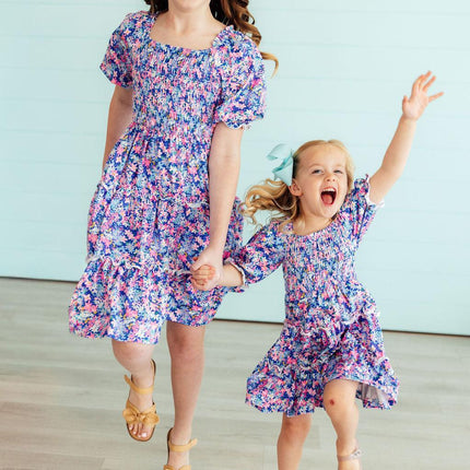 Darling Daisies Smocked Ruffle Dress