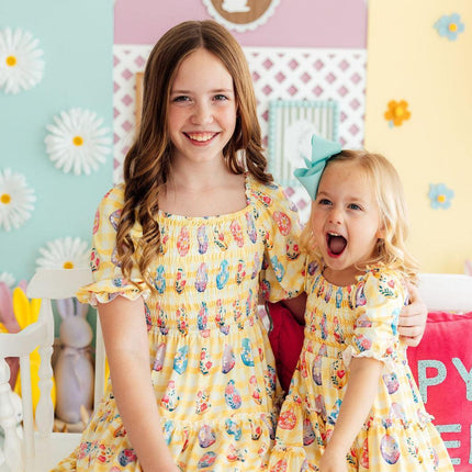 Easter Picnic Smocked Ruffle Dress